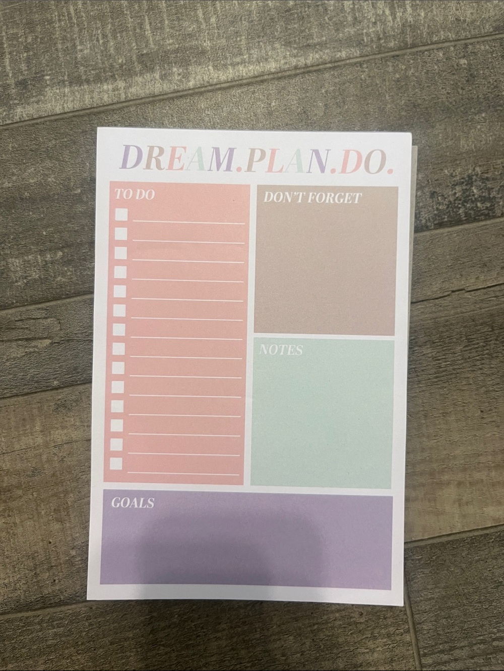 Pastel Daily Planner Pad - Pink, Lavender & Mint
